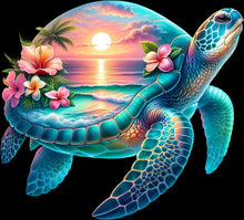 Load image into Gallery viewer, DTF Transfer – DS Sunset Turtle B Multi Sizes
