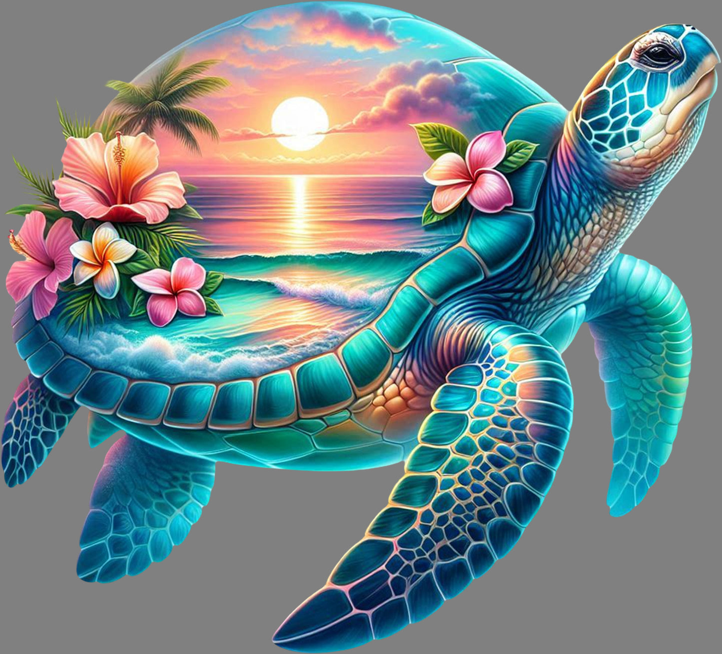 DTF Transfer – DS Sunset Turtle B Multi Sizes