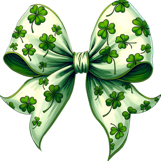 DTF Transfer – DV  St Patricks Day Bow Multi Sizes