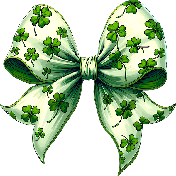 DTF Transfer – DV  St Patricks Day Bow Multi Sizes
