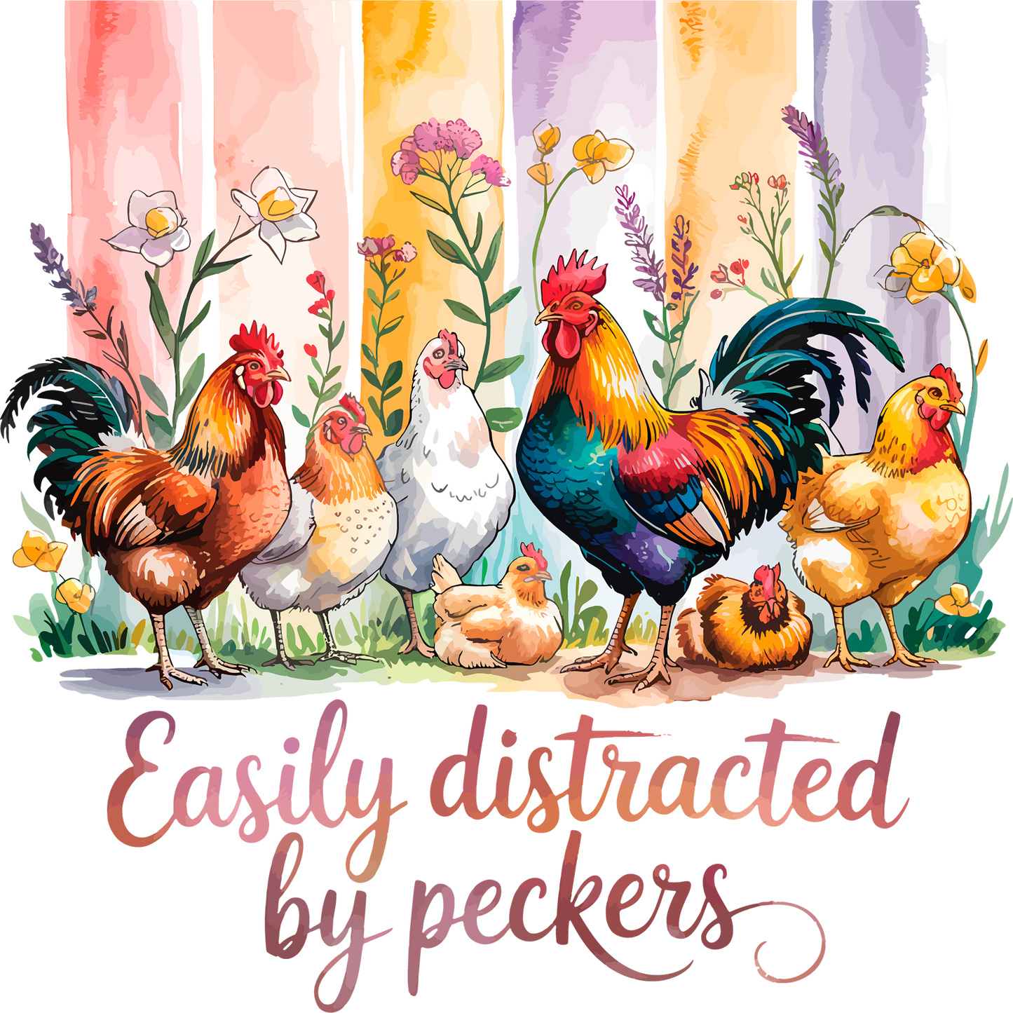 DTF Transfer – Chickens Distraction Multi Sizes (AN-CH002)