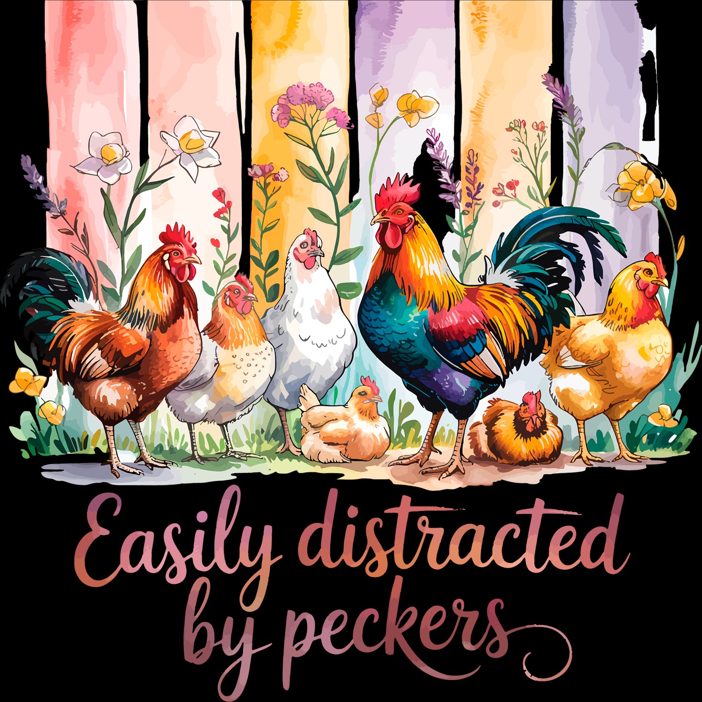 DTF Transfer – Chickens Distraction Multi Sizes (AN-CH002)