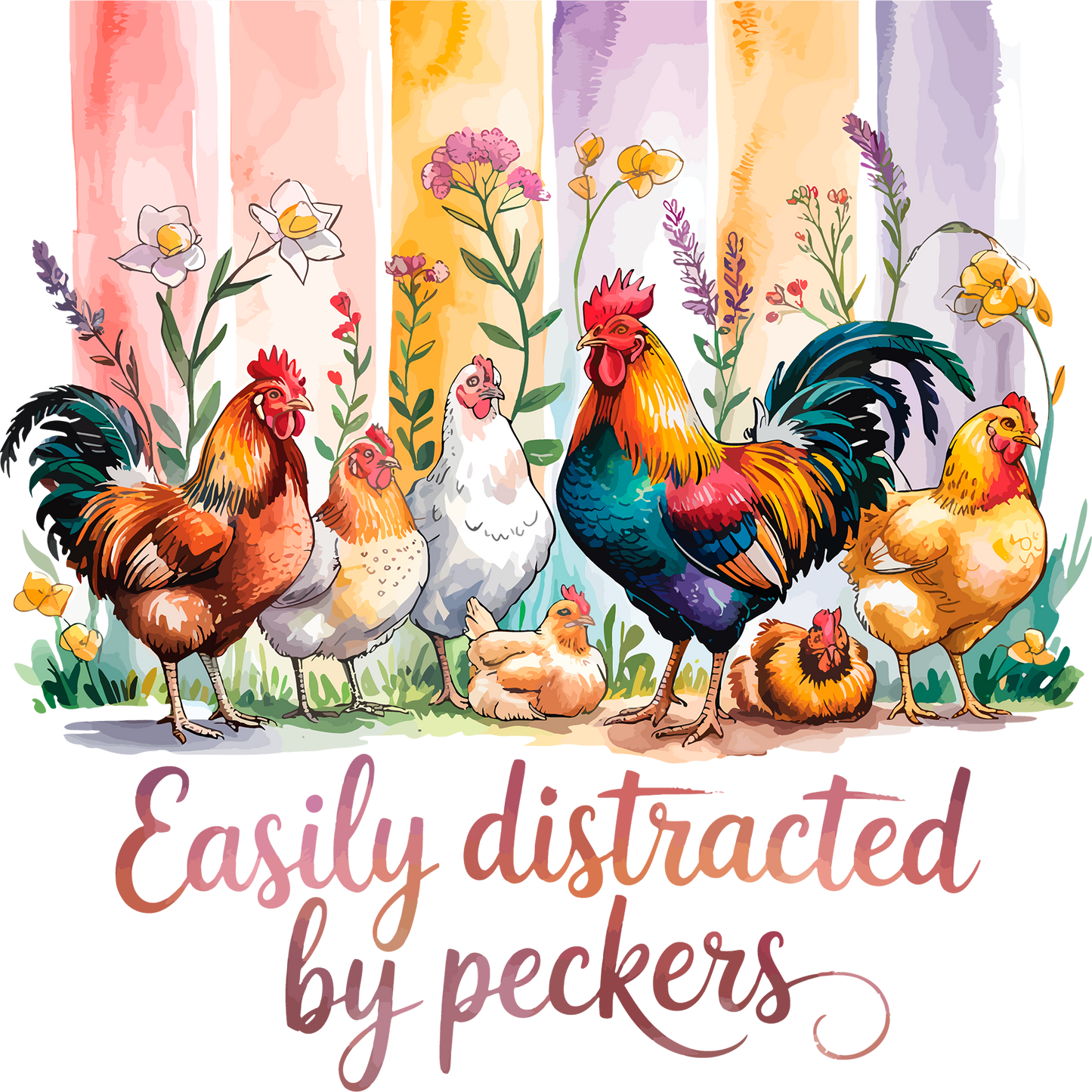 DTF Transfer – Chickens Distraction Multi Sizes (AN-CH002)