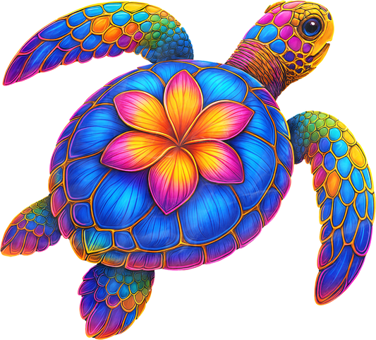 DTF Transfer – Tropical Turtle Multi Sizes (AN-TR001)