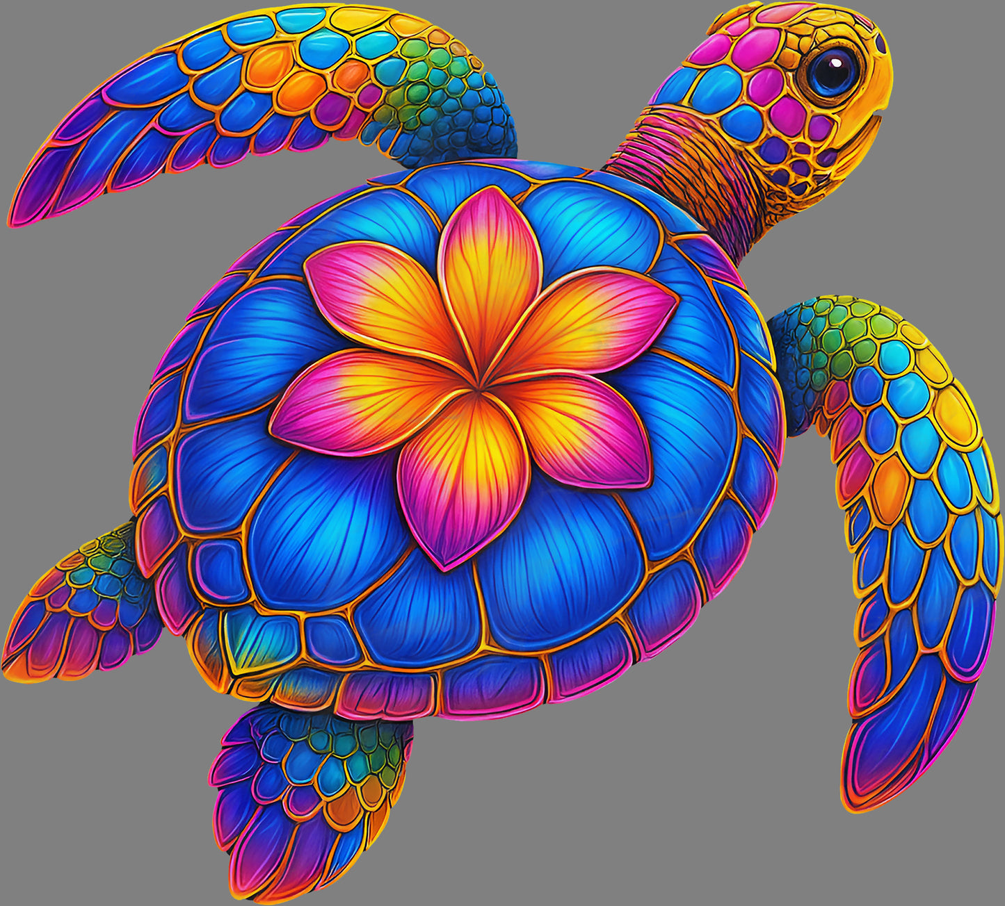 DTF Transfer – Tropical Turtle Multi Sizes (AN-TR001)