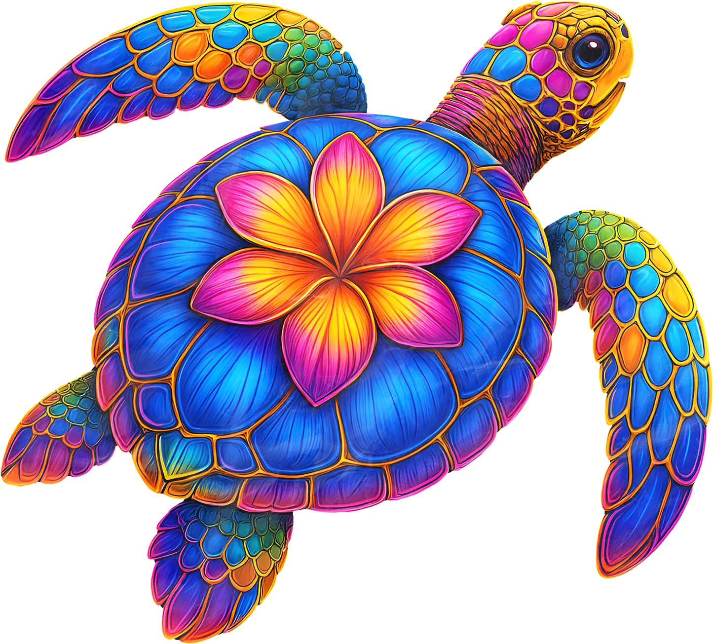 DTF Transfer – Tropical Turtle Multi Sizes (AN-TR001)