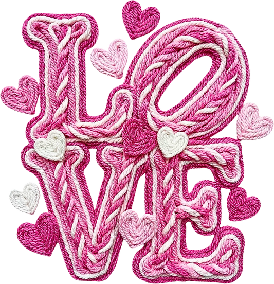 DTF Transfer – DY Yarn Love 01 Multi Sizes