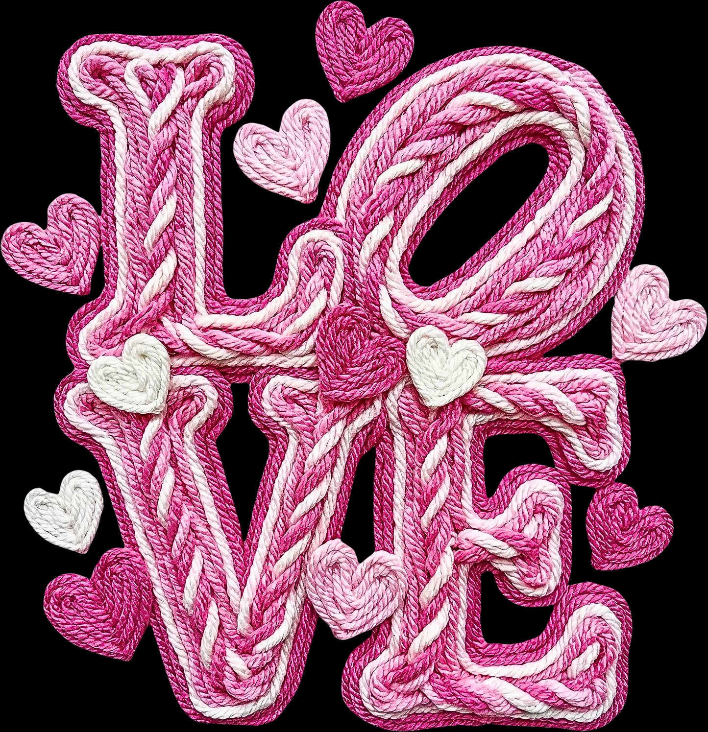 DTF Transfer – DY Yarn Love 01 Multi Sizes