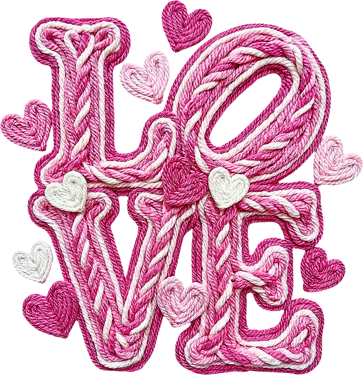 DTF Transfer – DY Yarn Love 01 Multi Sizes