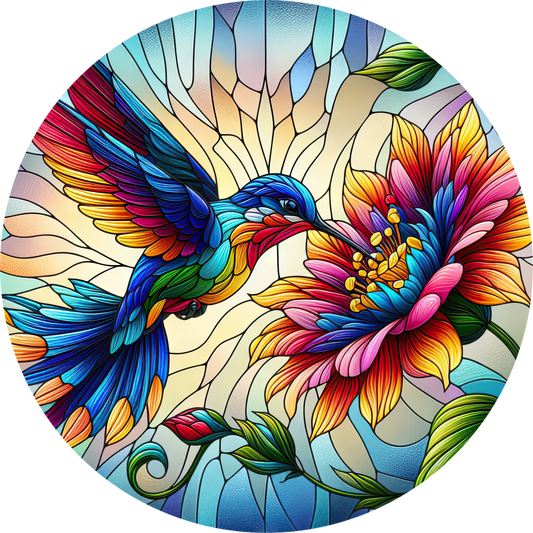 DTF Transfer – Glass Humming Bird Multi Sizes (AN-HU001)