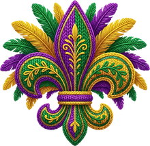 Load image into Gallery viewer, DTF Transfer – ED Yarn Mardi Gras Multi Sizes
