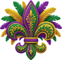 Load image into Gallery viewer, DTF Transfer – ED Yarn Mardi Gras Multi Sizes
