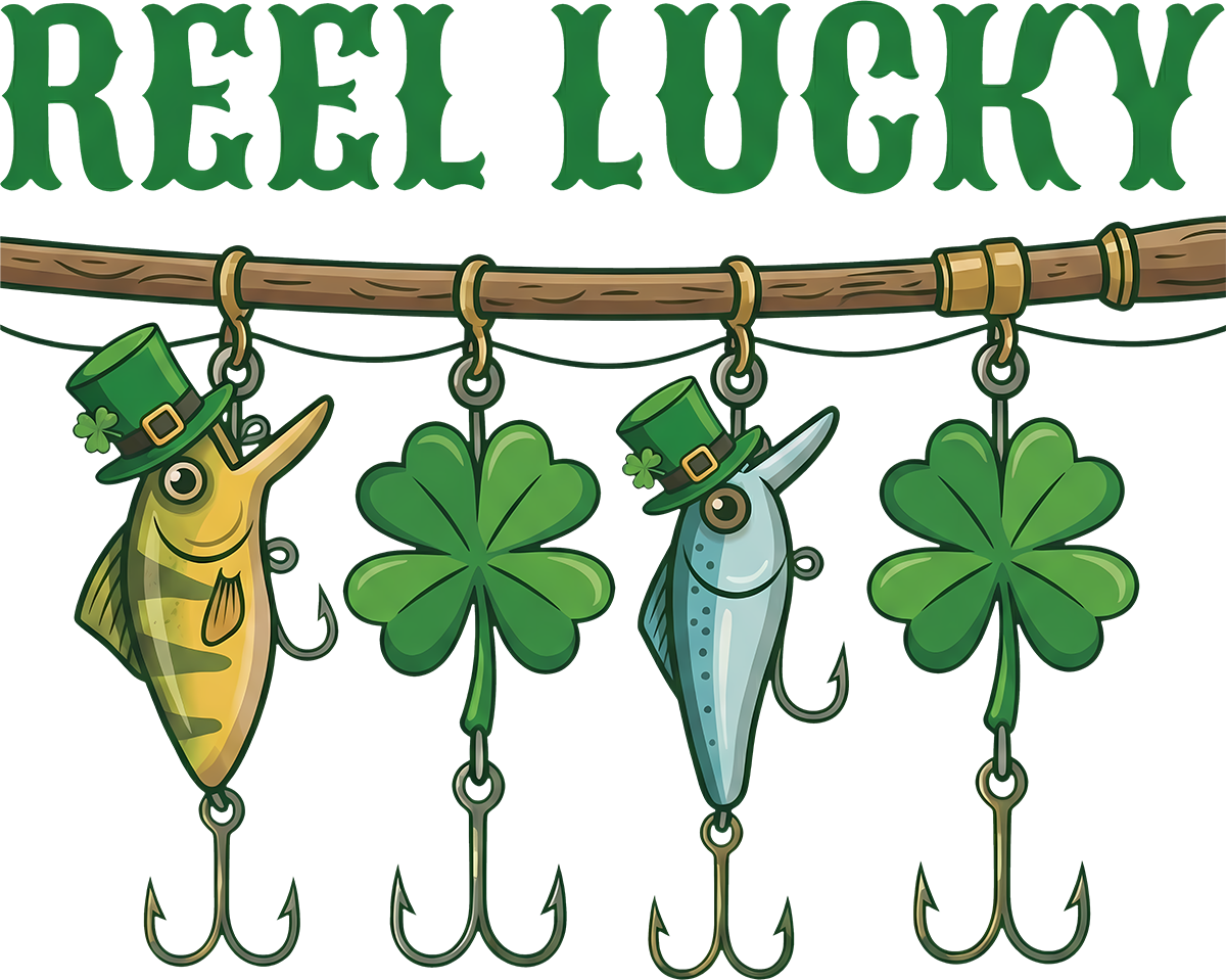 DTF Transfer – EE Reel Lucky Multi Sizes