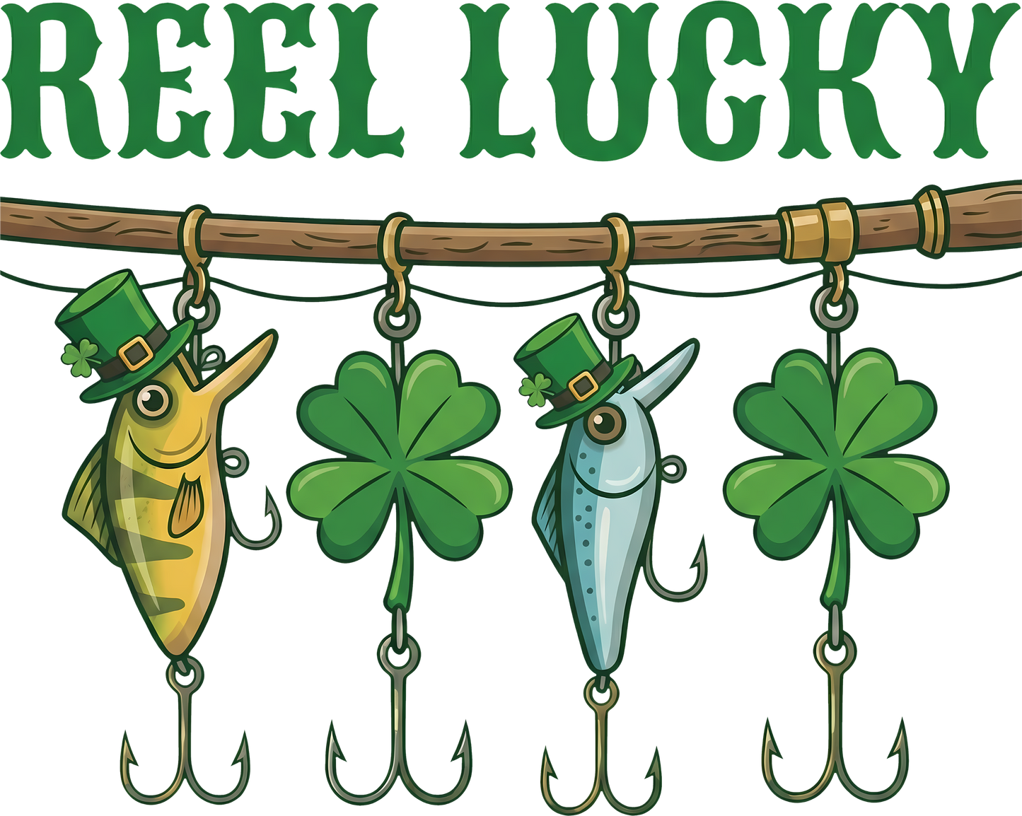 DTF Transfer – EE Reel Lucky Multi Sizes