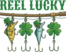 Load image into Gallery viewer, DTF Transfer – EE Reel Lucky Multi Sizes
