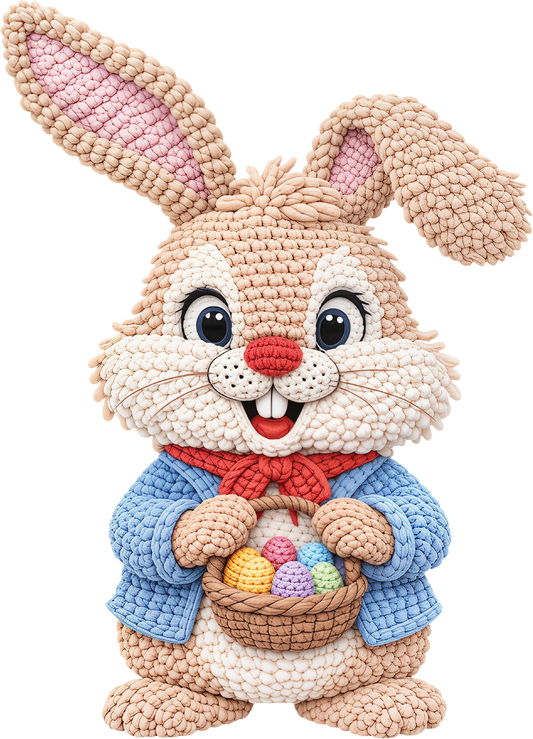 DTF Transfer – EF Easter Yarn Bunny Multi Sizes