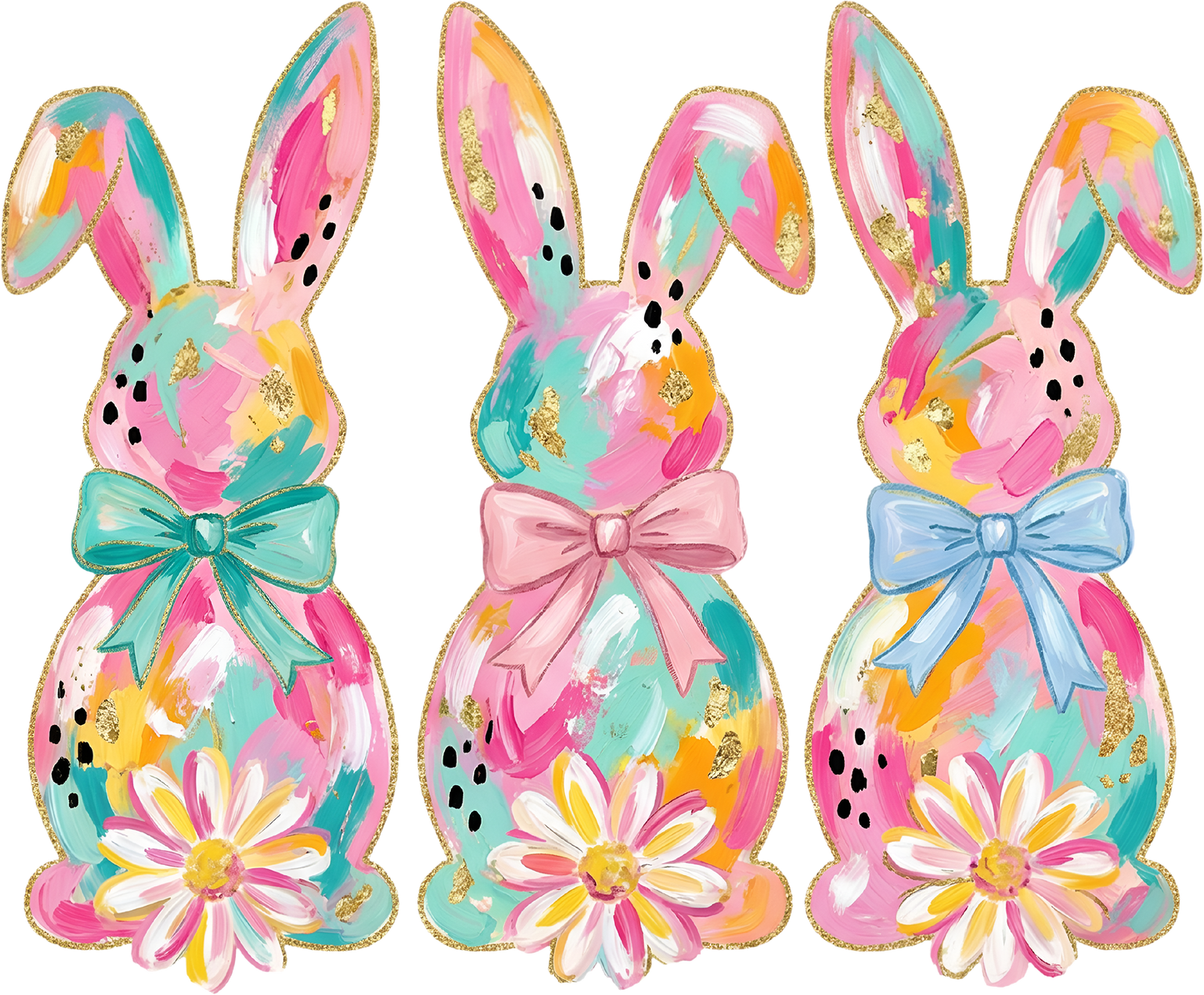 DTF Transfer – EG Bunnies Paint Multi Sizes