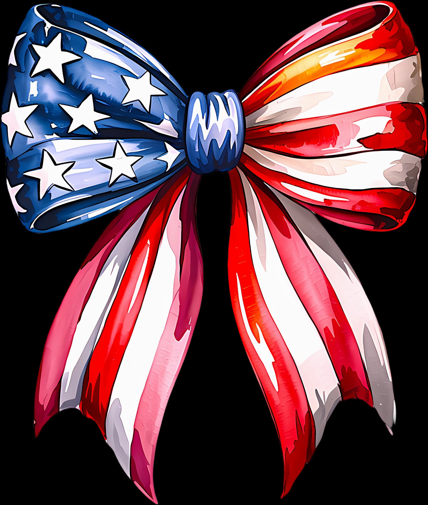 DTF Transfer – EJ  American Flag Bow Multi Sizes