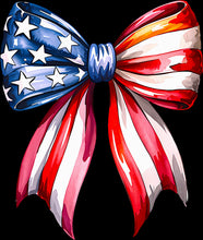 Load image into Gallery viewer, DTF Transfer – EJ  American Flag Bow Multi Sizes
