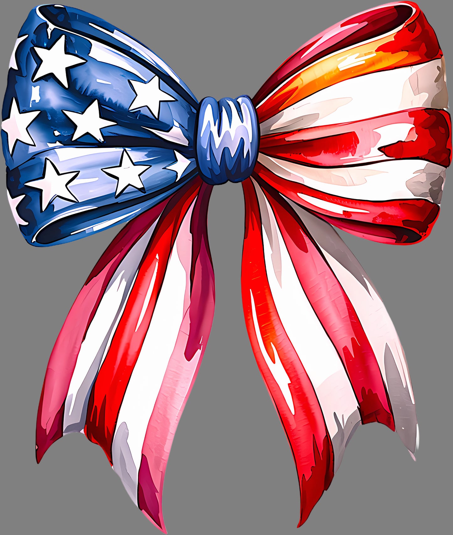 DTF Transfer – EJ  American Flag Bow Multi Sizes
