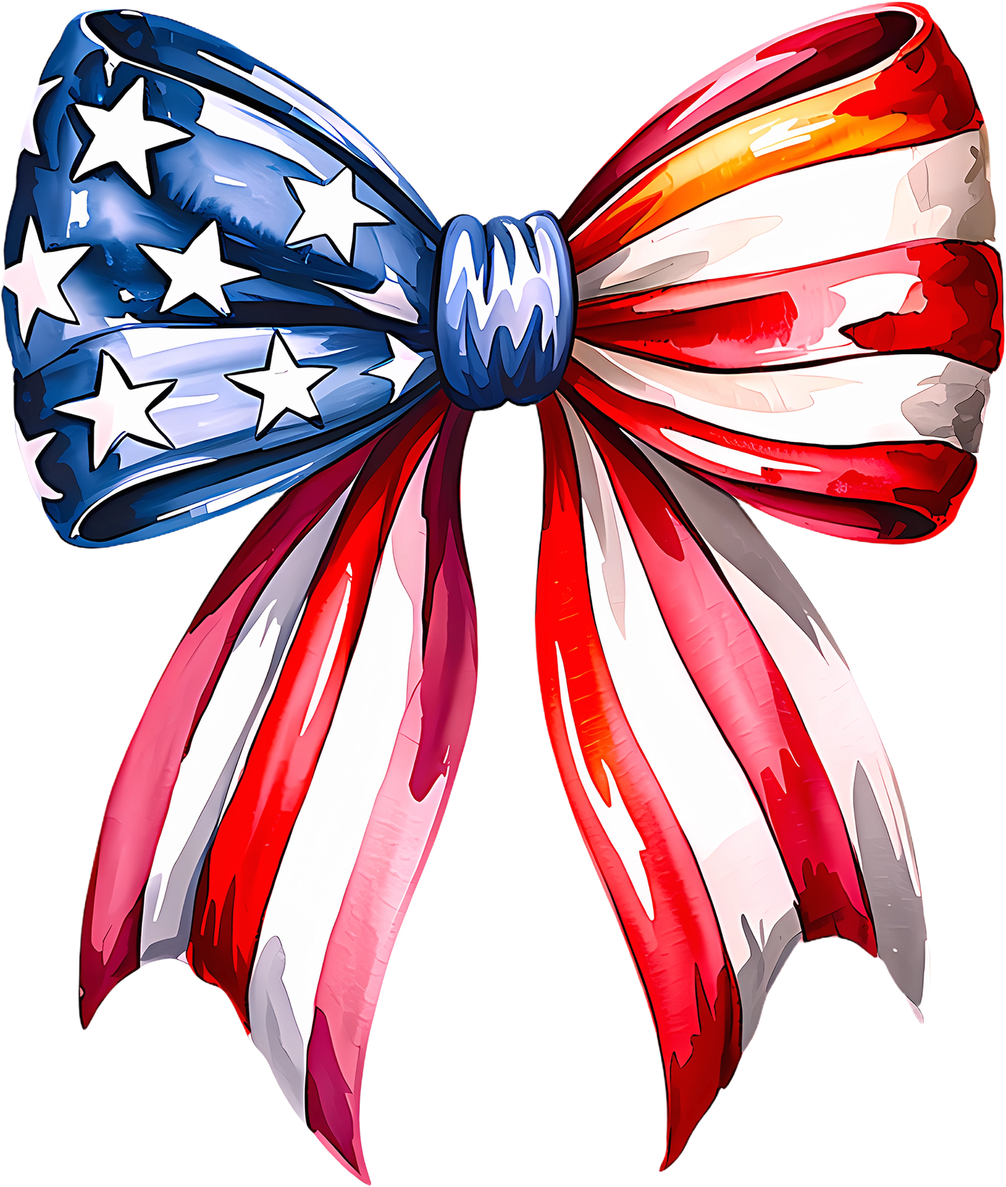 DTF Transfer – EJ  American Flag Bow Multi Sizes