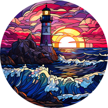Load image into Gallery viewer, DTF Transfer – Glass Lighthouse Multi Sizes (LH-SC001)
