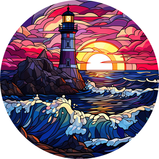 DTF Transfer – Glass Lighthouse Multi Sizes (LH-SC001)