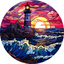 Load image into Gallery viewer, DTF Transfer – Glass Lighthouse Multi Sizes (LH-SC001)

