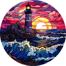 Load image into Gallery viewer, DTF Transfer – Glass Lighthouse Multi Sizes (LH-SC001)
