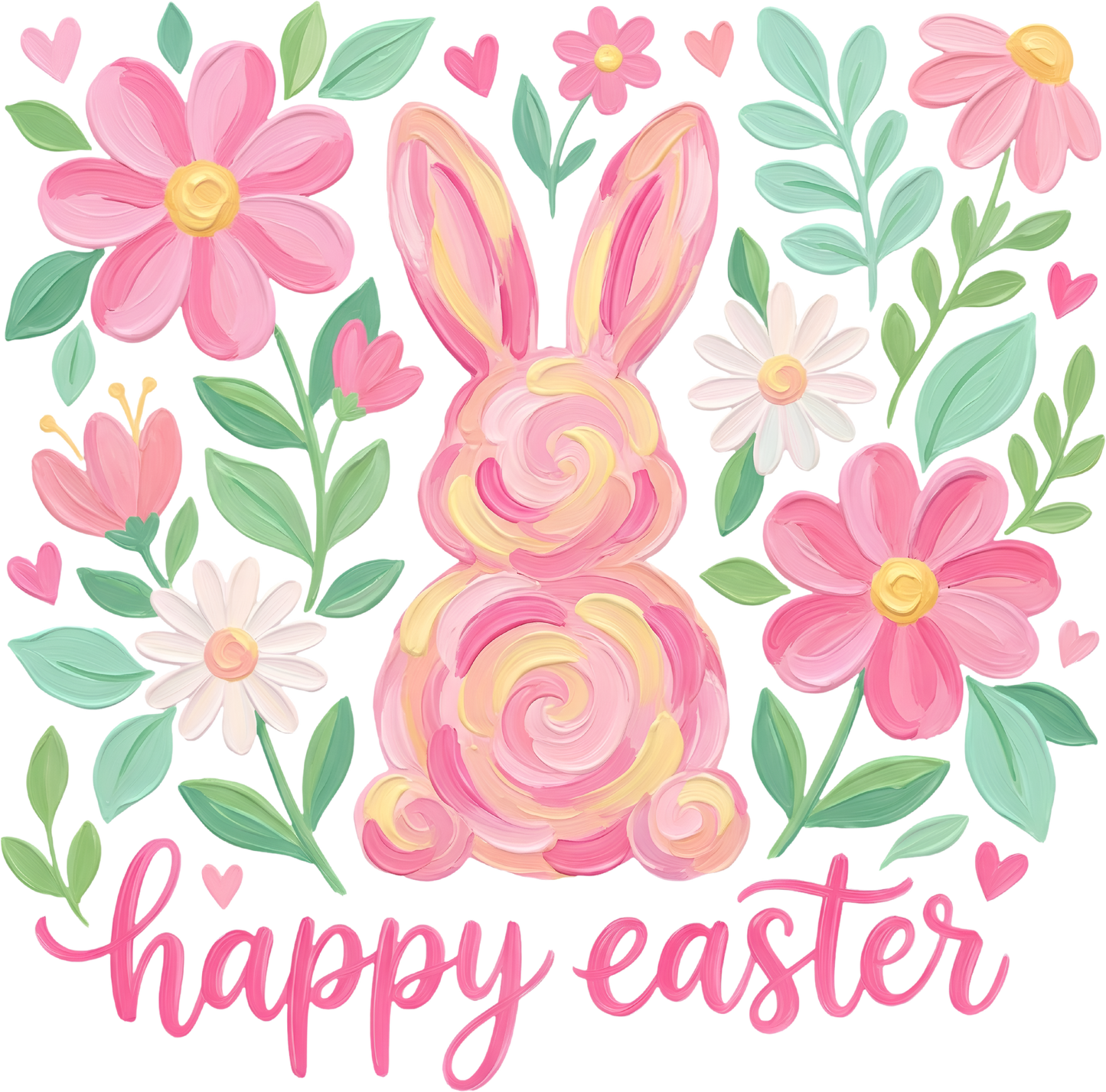 DTF Transfer – EN Happy Easter Paint Multi Sizes