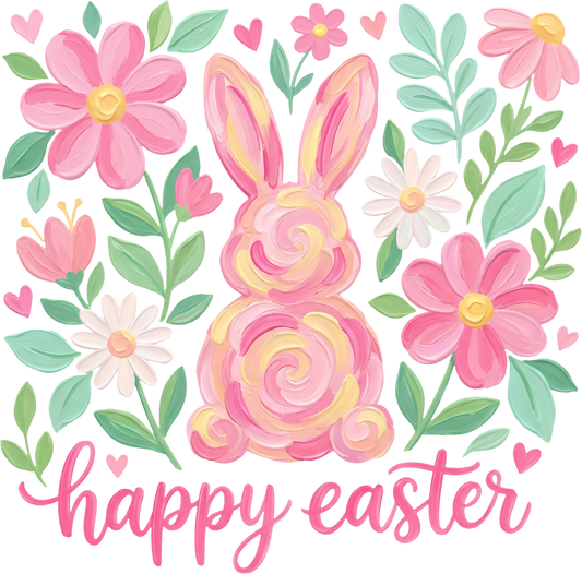 DTF Transfer – EN Happy Easter Paint Multi Sizes