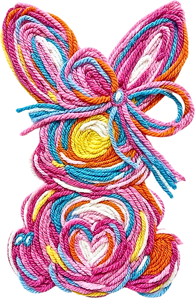 DTF Transfer – EO Yarn Bunny Multi Sizes