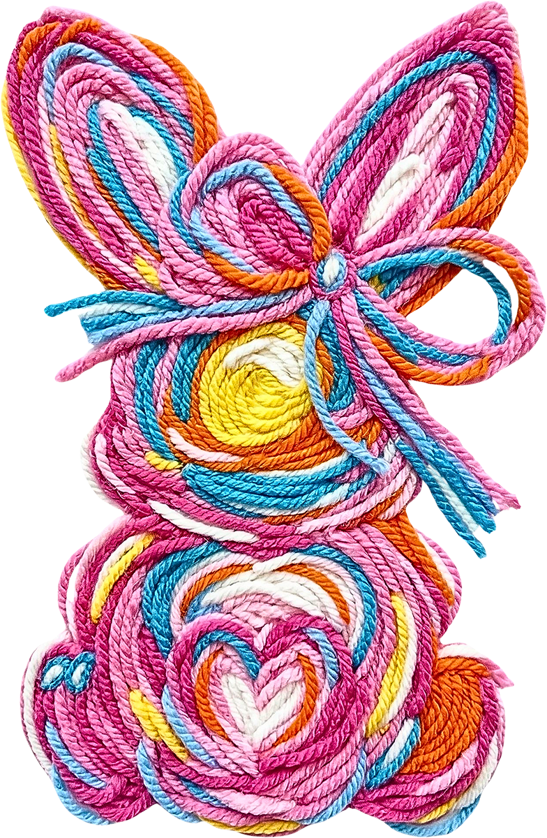 DTF Transfer – EO Yarn Bunny Multi Sizes
