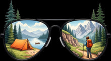 Load image into Gallery viewer, DTF Transfer – Camping Sunglasses Multi Sizes (CA-SC004)
