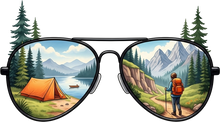 Load image into Gallery viewer, DTF Transfer – Camping Sunglasses Multi Sizes (CA-SC004)

