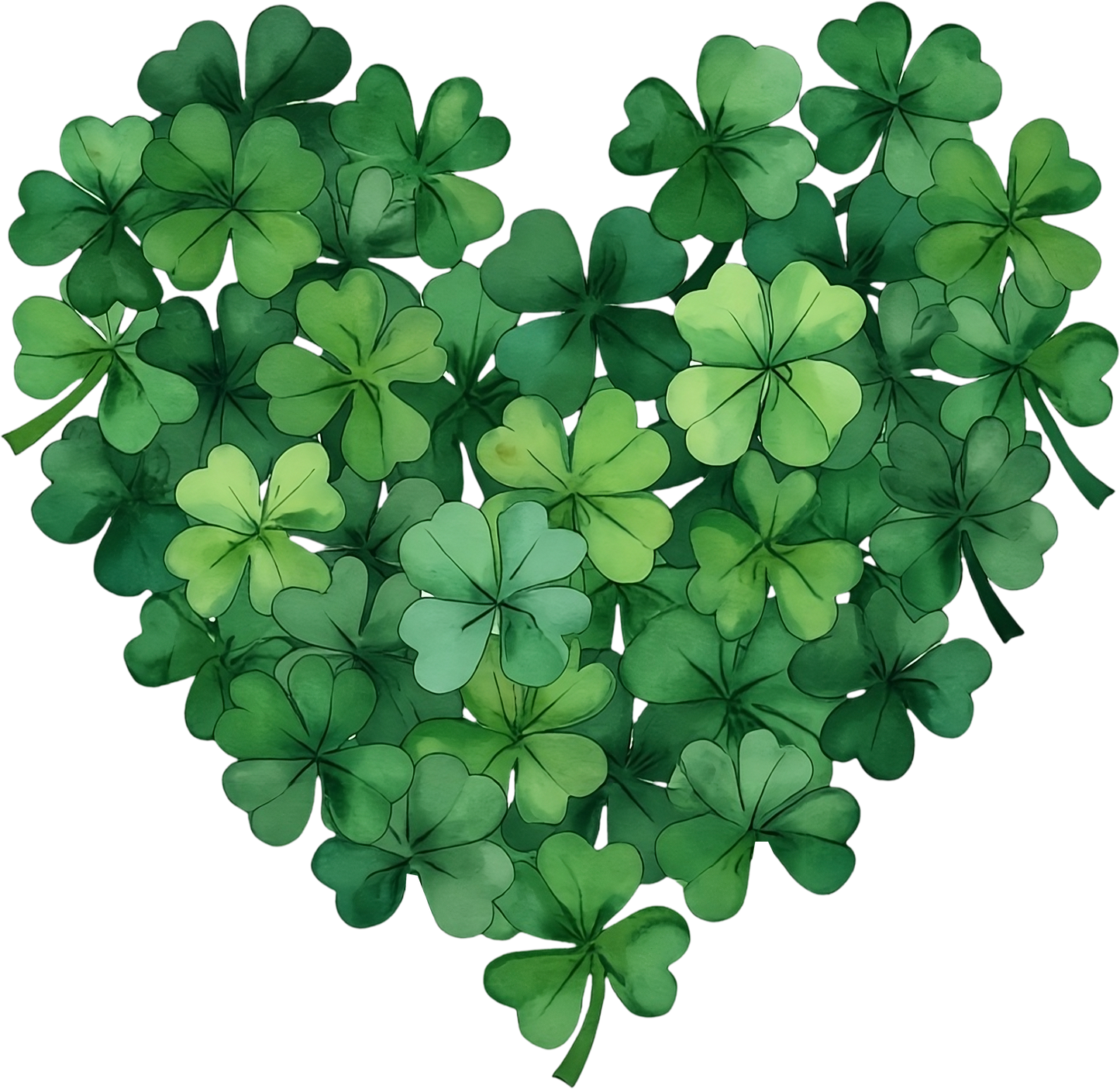 DTF Transfer – EY Shamrock Heart Multi Sizes