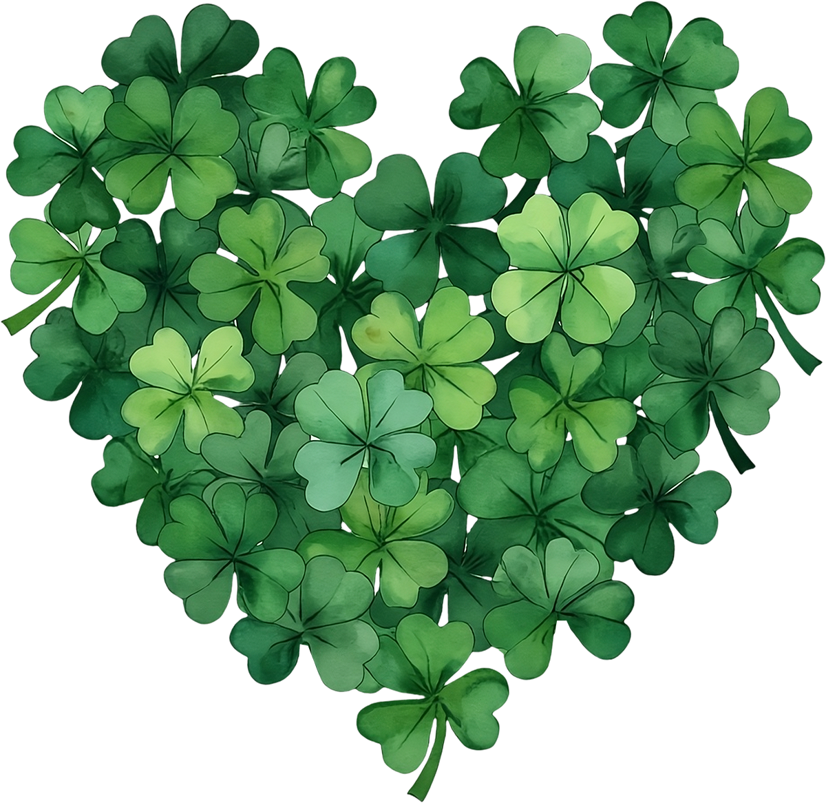 DTF Transfer – EY Shamrock Heart Multi Sizes