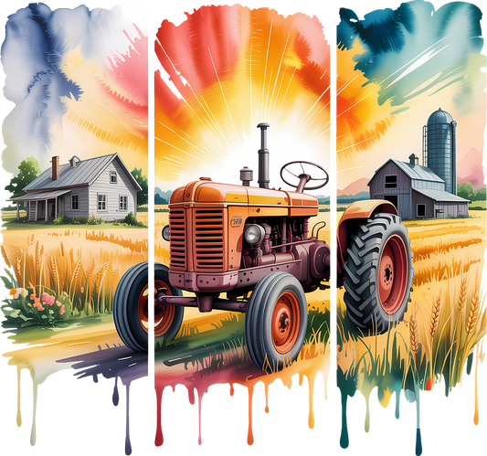 DTF Transfer – Tractor Scene Multi Sizes (FA-SC001)