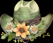 Load image into Gallery viewer, DTF Transfer – FC Green Cowgirl Hat Multi Sizes
