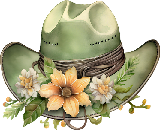 DTF Transfer – FC Green Cowgirl Hat Multi Sizes