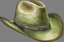 Load image into Gallery viewer, DTF Transfer – FE Green Cowboy Hat Multi Sizes
