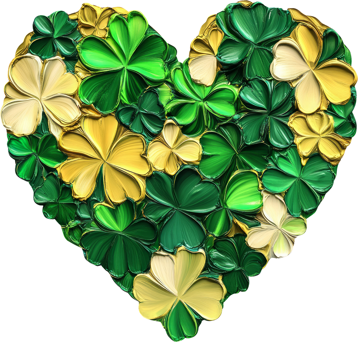 DTF Transfer – FF Paint Clover Heart Multi Sizes