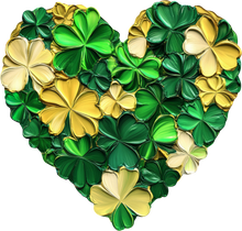 Load image into Gallery viewer, DTF Transfer – FF Paint Clover Heart Multi Sizes
