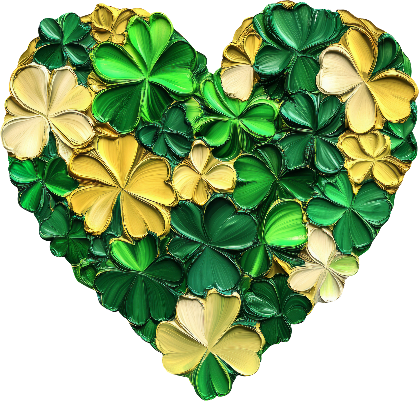 DTF Transfer – FF Paint Clover Heart Multi Sizes