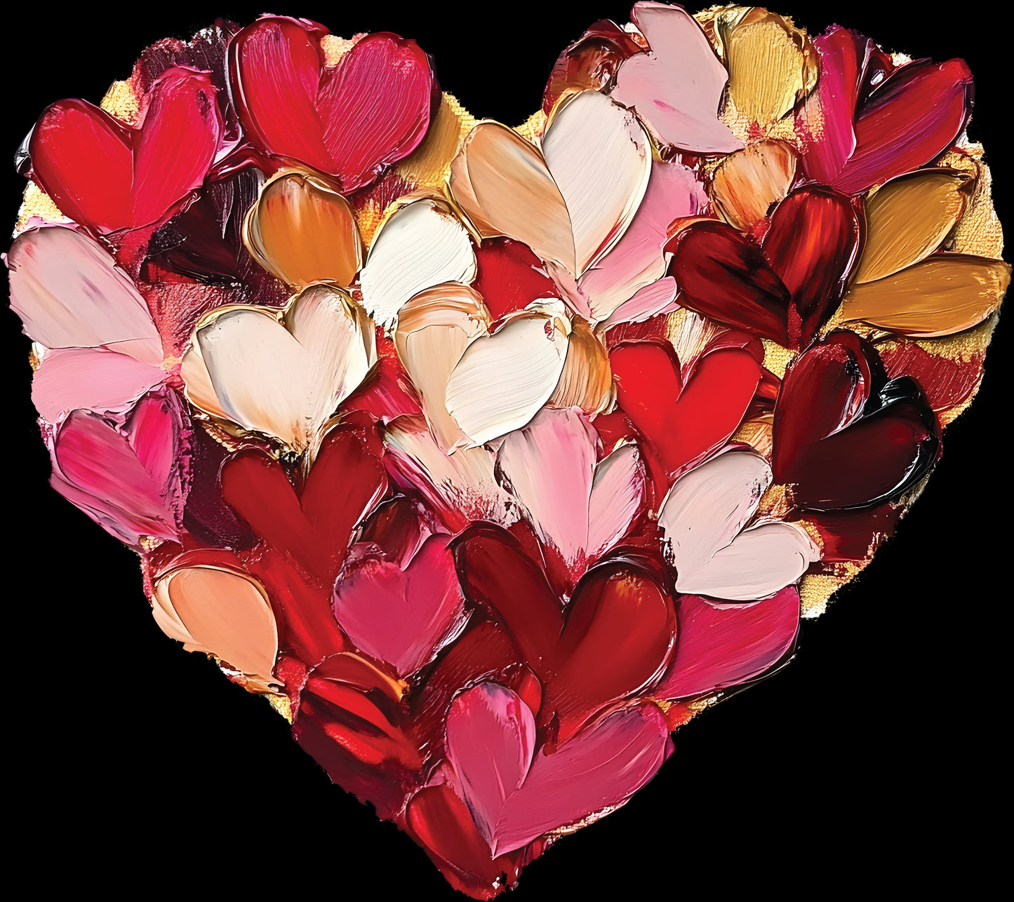 DTF Transfer – Paint Heart Multi Sizes (HR-PT001)