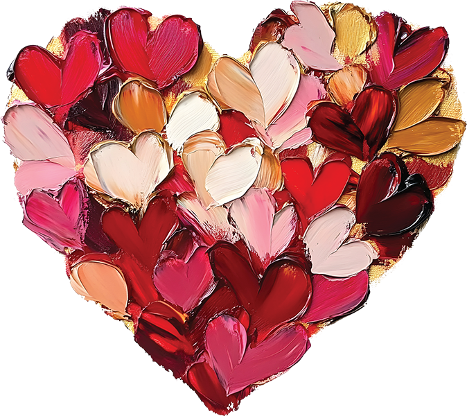 DTF Transfer – Paint Heart Multi Sizes (HR-PT001)