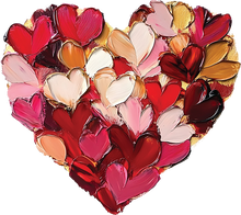 Load image into Gallery viewer, DTF Transfer – Paint Heart Multi Sizes (HR-PT001)
