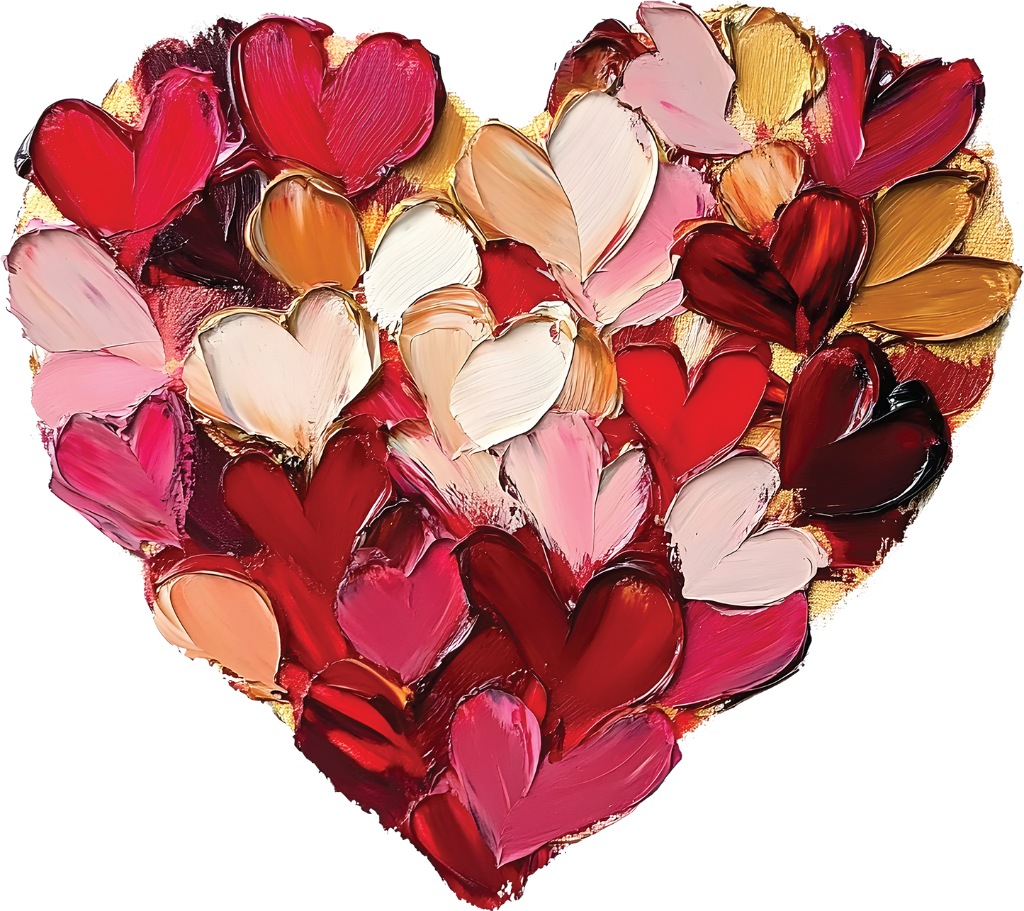 DTF Transfer – Paint Heart Multi Sizes (HR-PT001)