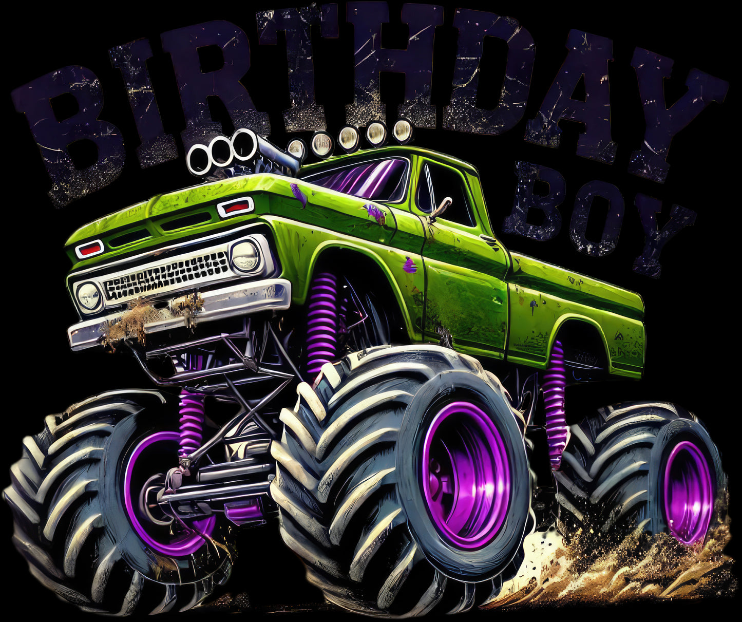 DTF Transfer – FL Birthday Boy Truck Multi Sizes