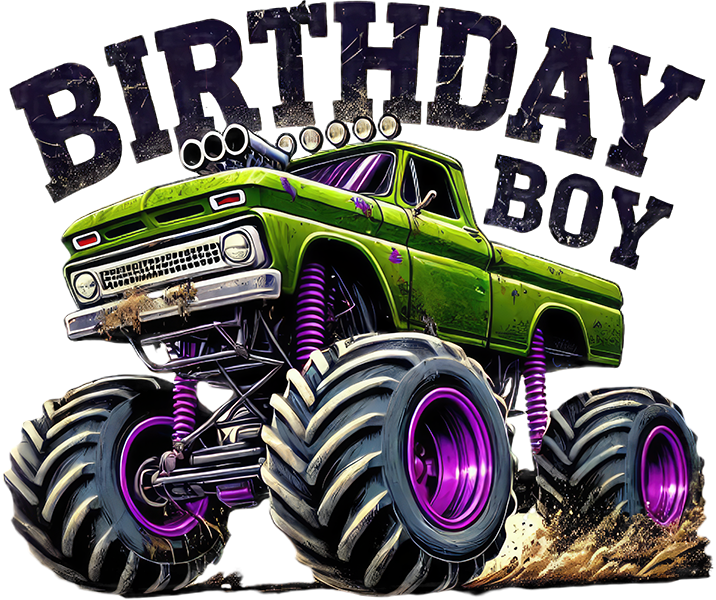 DTF Transfer – FL Birthday Boy Truck Multi Sizes
